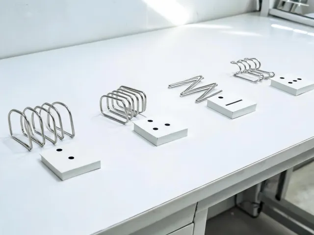 Wire form samples organized by revision