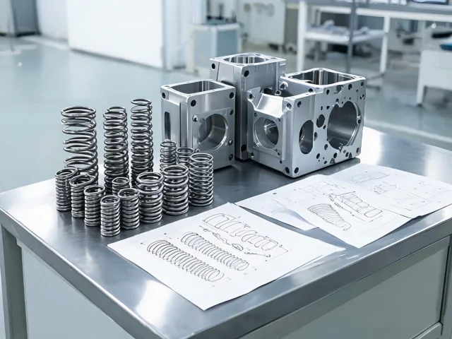 Springs for industrial equipment assemblies